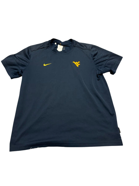 WVU Nike Dri Fit Mens Fan Apparel Size Large *
